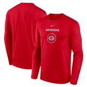 Georgia Nike Courtside Dri-Fit Practice Long Sleeve Tee